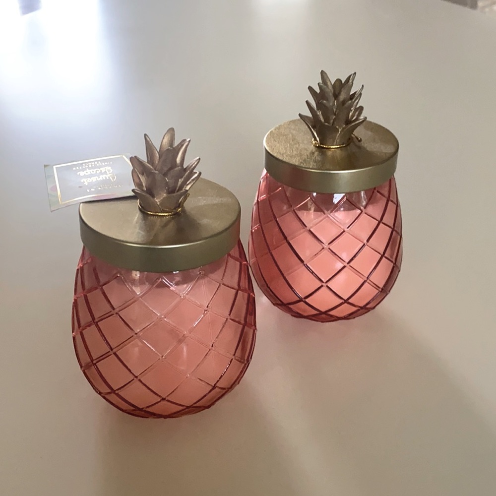 Pink Pineapple Candle Set